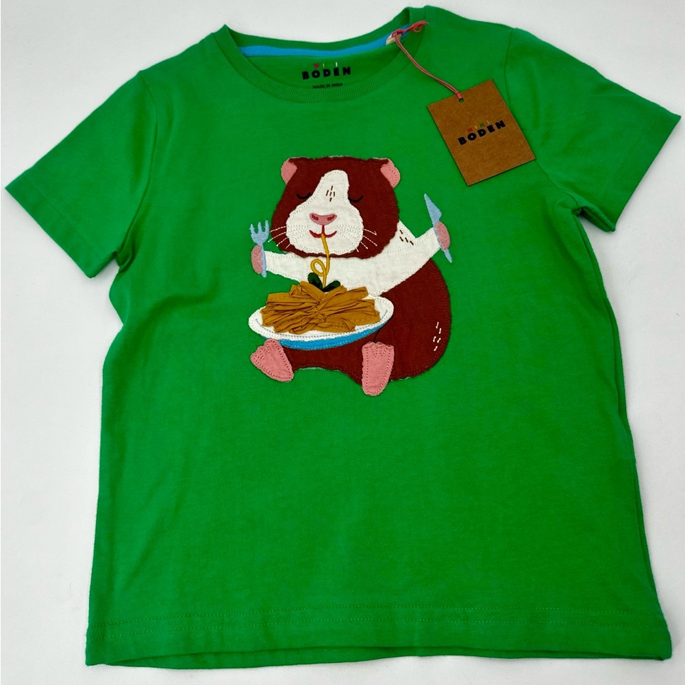 Mini Boden Guinea Pig Appliqué Tee 4-5